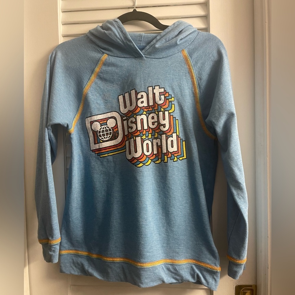 Disney Retro Distressed XL Kid Hoodie or Fitted Hoodie Size Small for Women!